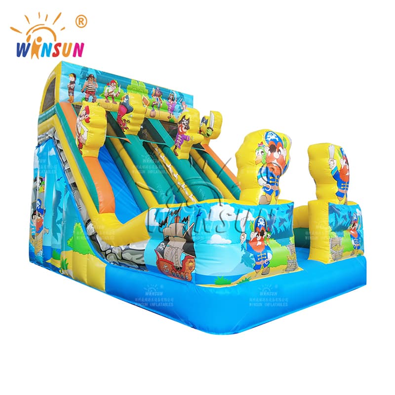 Pirate Theme Inflatable Dual Lane Slide